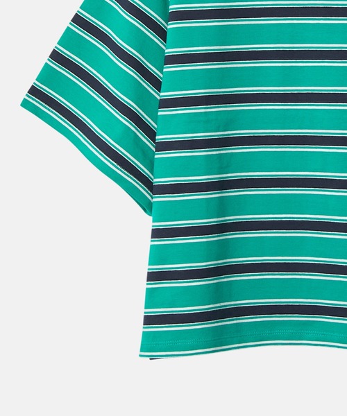 LE CIEL BLEU（ルシェルブルー）の「リラックスフィットストライプTシャツ / Relaxed Fit Striped T-Shirt（Tシャツ/カットソー・レディース・ターコイズブルー/ブラック/ライトブルー/グリーン・36）」の11枚目の写真