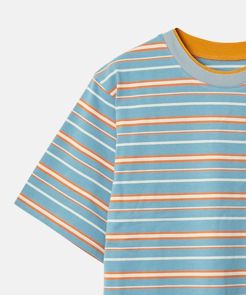 LE CIEL BLEU（ルシェルブルー）の「リラックスフィットストライプTシャツ / Relaxed Fit Striped T-Shirt（Tシャツ/カットソー・レディース・ターコイズブルー/ブラック/ライトブルー/グリーン・36）」の12枚目の写真