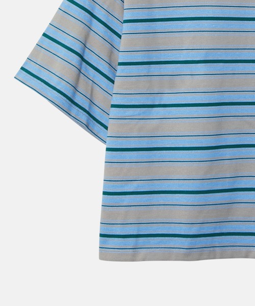 LE CIEL BLEU（ルシェルブルー）の「リラックスフィットストライプTシャツ / Relaxed Fit Striped T-Shirt（Tシャツ/カットソー・レディース・ターコイズブルー/ブラック/ライトブルー/グリーン・36）」の19枚目の写真