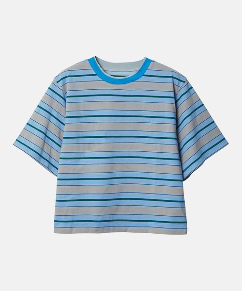 LE CIEL BLEU（ルシェルブルー）の「リラックスフィットストライプTシャツ / Relaxed Fit Striped T-Shirt（Tシャツ/カットソー・レディース・ターコイズブルー/ブラック/ライトブルー/グリーン・36）」の21枚目の写真
