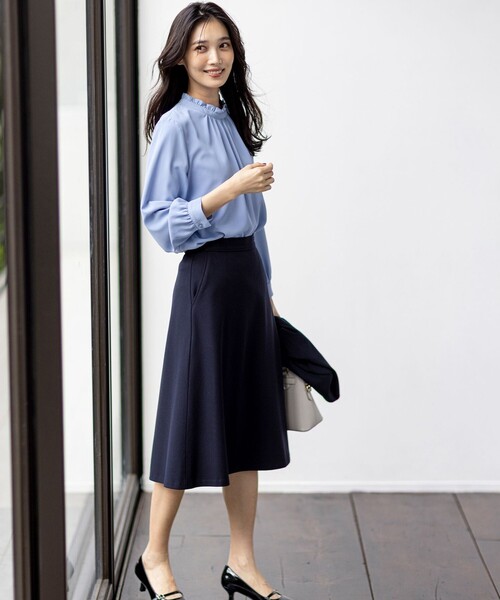 ANY SIS（エニィスィス）の「ビューティサーモ2WAYストレッチ フレアスカート（スカート・レディース・ベージュ系/ネイビー系/ブラック系・LARGE/MEDIUM/SMALL）」の5枚目の写真