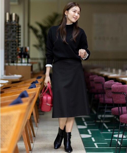 ANY SIS（エニィスィス）の「ビューティサーモ2WAYストレッチ フレアスカート（スカート・レディース・ベージュ系/ネイビー系/ブラック系・LARGE/MEDIUM/SMALL）」の8枚目の写真