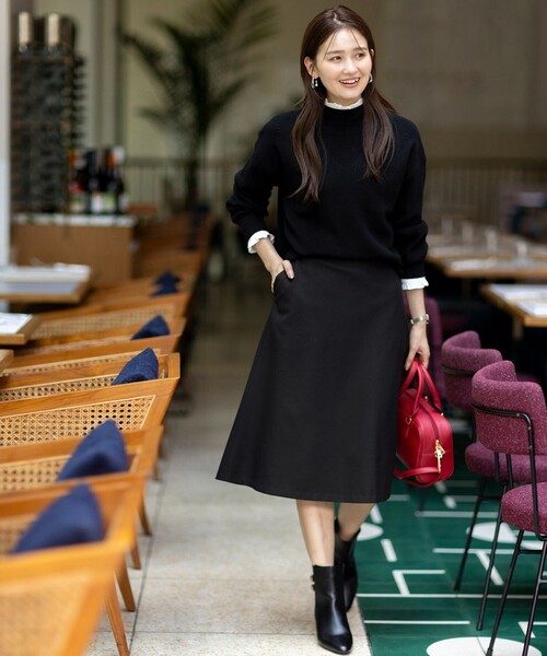 ANY SIS（エニィスィス）の「ビューティサーモ2WAYストレッチ フレアスカート（スカート・レディース・ベージュ系/ネイビー系/ブラック系・LARGE/MEDIUM/SMALL）」の9枚目の写真