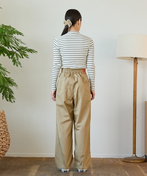 なかがわページ ハイウエストワイドイージータックカーブパンツ〈マシン