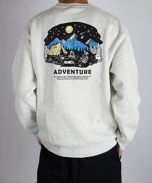 GERRY（ジェリー）の「GERRY / ジェリー 裏起毛 グラフィック バックプリント ワンポイント刺繍 スウェット アウトドアモチーフ（スウェット・メンズ・ブラック/アッシュグレー/ブラック系その他/ネイビー/マスタード/グレー系その他/ブラック系その他2・L/M/LL）」の20枚目の写真