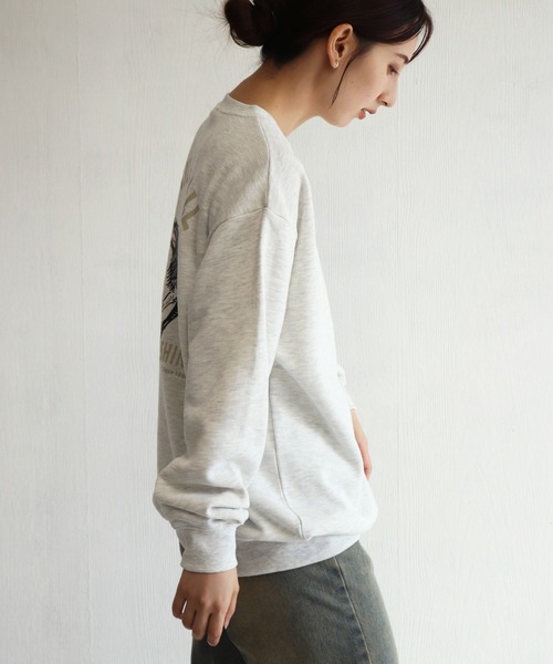 GERRY（ジェリー）の「GERRY 裏起毛 グラフィック バックプリント ワンポイント刺繍 スウェット ウルフ アウトドアモチーフ（スウェット・メンズ・ブラック/アッシュグレー/ブラック系その他/ネイビー・L/M/LL）」の14枚目の写真