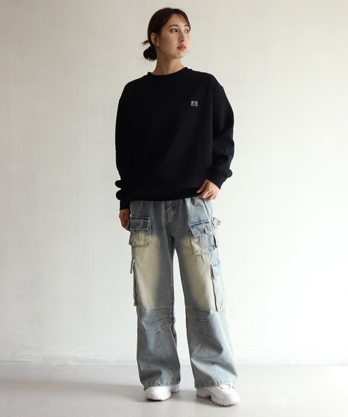 GERRY（ジェリー）の「GERRY 裏起毛 グラフィック バックプリント ワンポイント刺繍 スウェット ウルフ アウトドアモチーフ（スウェット・メンズ・ブラック/アッシュグレー/ブラック系その他/ネイビー・L/M/LL）」の11枚目の写真