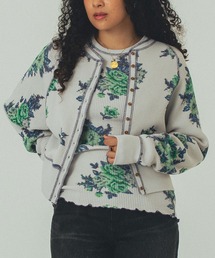 ROSE BUD | (mag.by c)FLOWER PRINT WAFFLE CARDIGAN(カーディガン/ボレロ)