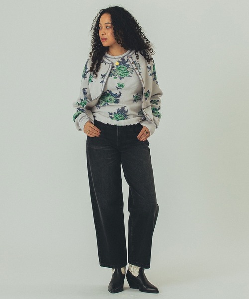 ROSE BUD（ローズバッド）の「(mag.by c)FLOWER PRINT WAFFLE CARDIGAN（カーディガン/ボレロ・レディース・オフホワイト/グレー・ONE SIZE）」の17枚目の写真