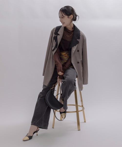 レースカラー ジップ ダブルジャケット Eimee Law│Eimee Law