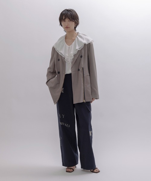 レースカラー ジップ ダブルジャケット Eimee Law│Eimee Law