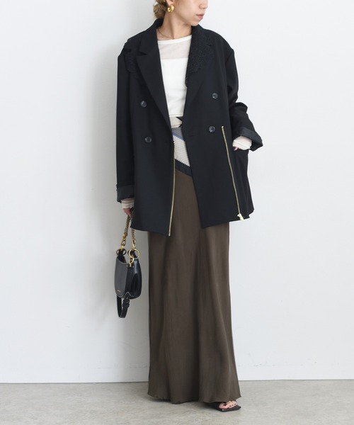 レースカラー ジップ ダブルジャケット Eimee Law│Eimee Law