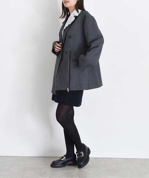 レースカラー ジップ ダブルジャケット Eimee Law│Eimee Law