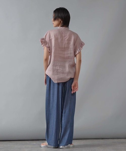 Liesse(リエス)の「イージータックデニムパンツ(デニムパンツ・レディース・インディゴブルー/サックスブルー・2/3)」の8枚目の写真