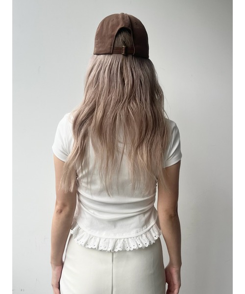 MORE self LOVE(モアセルフラブ)の「【MORE BEAR】レースポロトップス(Tシャツ/カットソー・レディース・グレー/ブルー/ホワイト・FREE)」の22枚目の写真