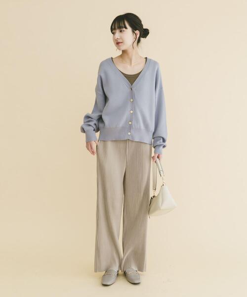 ITEMS URBANRESEARCH(アイテムズ アーバンリサーチ)の「プリーツシャーリングパンツ(その他パンツ・レディース・ブラック/グレー系その他/ブラウン・FREE)」の14枚目の写真