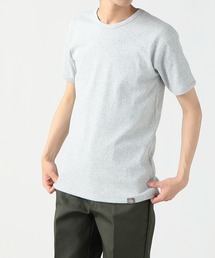 リブクルーネックTシャツ 半袖