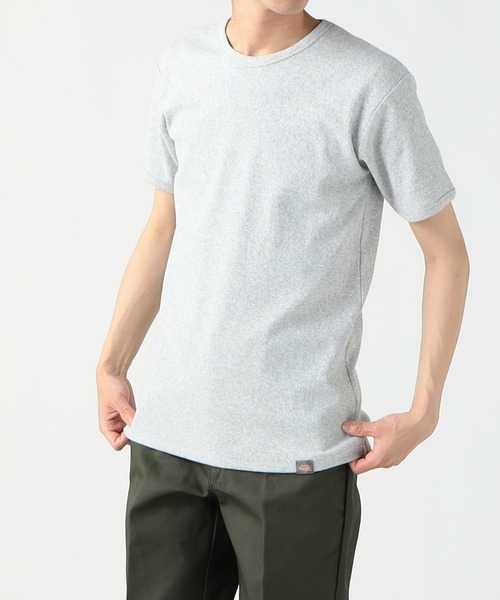 Dickies(ディッキーズ)の「リブクルーネックTシャツ 半袖(Tシャツ/カットソー・メンズ・グレー/ブラック/ホワイト/ネイビー・MEDIUM/LARGE/X-LARGE)」の3枚目の写真