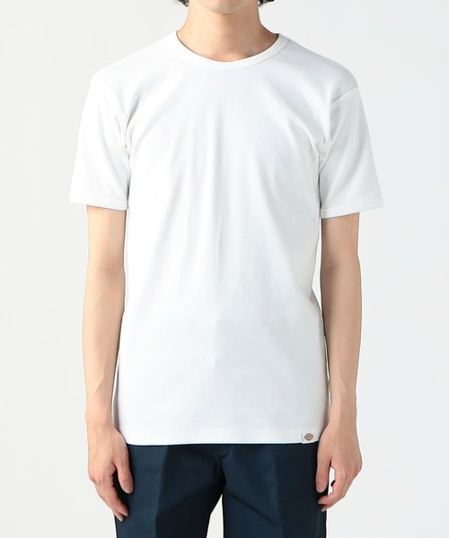 Dickies(ディッキーズ)の「リブクルーネックTシャツ 半袖(Tシャツ/カットソー・メンズ・グレー/ブラック/ホワイト/ネイビー・MEDIUM/LARGE/X-LARGE)」の2枚目の写真