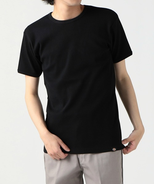 Dickies(ディッキーズ)の「リブクルーネックTシャツ 半袖(Tシャツ/カットソー・メンズ・グレー/ブラック/ホワイト/ネイビー・MEDIUM/LARGE/X-LARGE)」の1枚目の写真