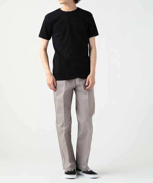 Dickies(ディッキーズ)の「リブクルーネックTシャツ 半袖(Tシャツ/カットソー・メンズ・グレー/ブラック/ホワイト/ネイビー・MEDIUM/LARGE/X-LARGE)」の16枚目の写真