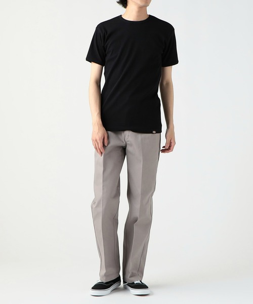 Dickies(ディッキーズ)の「リブクルーネックTシャツ 半袖(Tシャツ/カットソー・メンズ・グレー/ブラック/ホワイト/ネイビー・MEDIUM/LARGE/X-LARGE)」の17枚目の写真