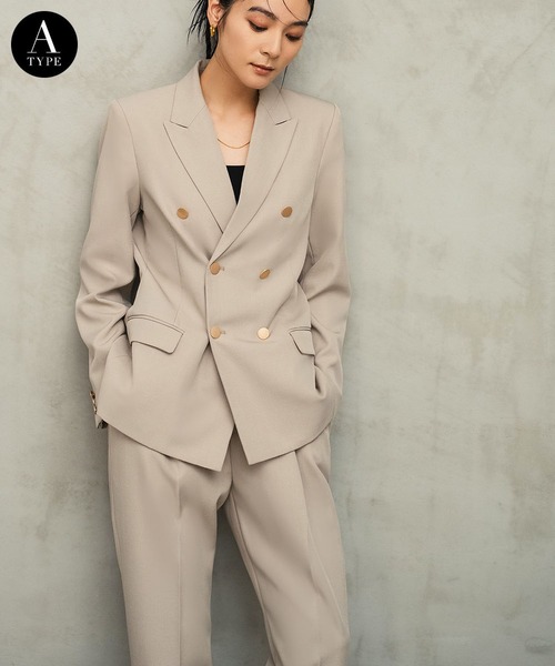 セール】【パンツタイプが選べる】テーラードジャケット テーパード