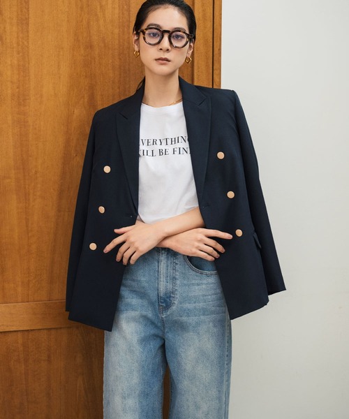 Flolia（フロリア）の「【パンツタイプが選べる】テーラードジャケット テーパードパンツ ワイドパンツ セットアップ スーツ フォーマル セレモニー 卒業式 卒園式 入学式 入園式 ママスーツ ビジネス 七五三 ママ 母親【洗える】《着用動画あり》（スーツセット・レディース・ベージュ/ネイビー/ベージュ系その他/ブラック/ブラック系その他/ネイビー系・S/M/L/2L）」の8枚目の写真