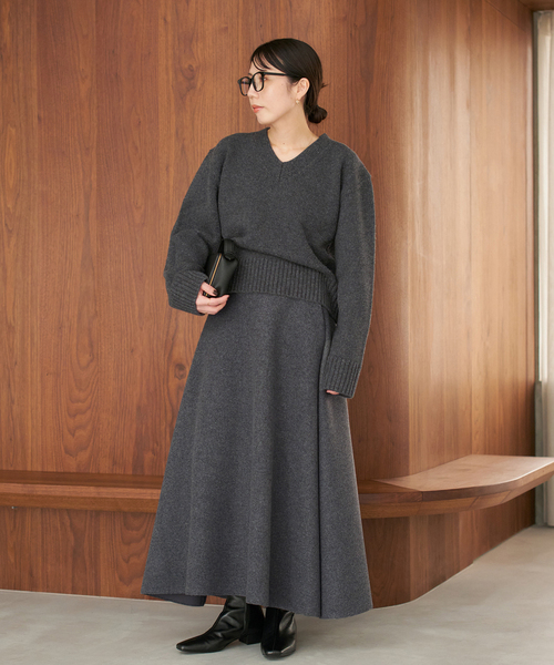 plage（プラージュ）の「メルトンフレア スカート（スカート・レディース・アイボリー/チャコールグレー・38/36/34）」の20枚目の写真