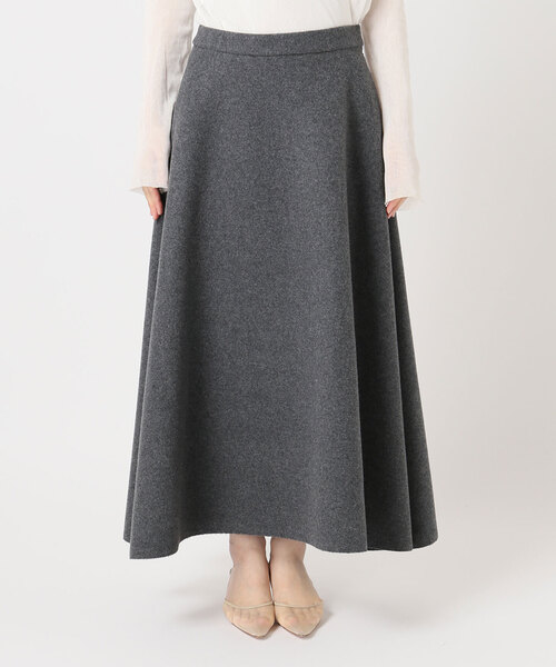 plage（プラージュ）の「メルトンフレア スカート（スカート・レディース・アイボリー/チャコールグレー・38/36/34）」の6枚目の写真