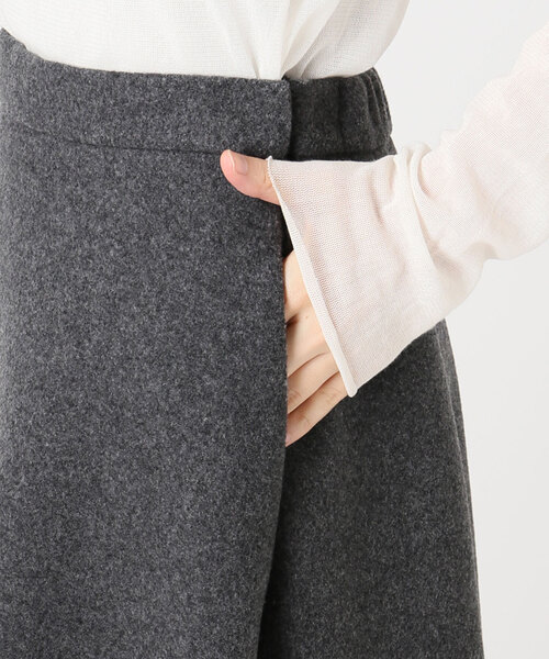 plage（プラージュ）の「メルトンフレア スカート（スカート・レディース・アイボリー/チャコールグレー・38/36/34）」の12枚目の写真