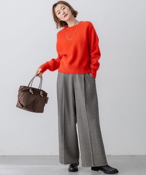 セール】ラメミックスツイード タック ワイド パンツ（その他パンツ