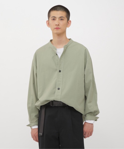 MHL.（エムエイチエル）の「SOFT HOPSACK（シャツ/ブラウス・メンズ・グレー/オフホワイト/セージグリーン・MEDIUM/LARGE/SMALL/X-LARGE）」の3枚目の写真