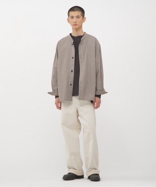 MHL.（エムエイチエル）の「SOFT HOPSACK（シャツ/ブラウス・メンズ・グレー/オフホワイト/セージグリーン・MEDIUM/LARGE/SMALL/X-LARGE）」の10枚目の写真