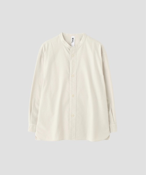 MHL.（エムエイチエル）の「SOFT HOPSACK（シャツ/ブラウス・メンズ・グレー/オフホワイト/セージグリーン・MEDIUM/LARGE/SMALL/X-LARGE）」の8枚目の写真