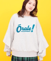 チチカカ | Orale! ラッフルスリーブロゴ刺繍プルオーバー(スウェット)