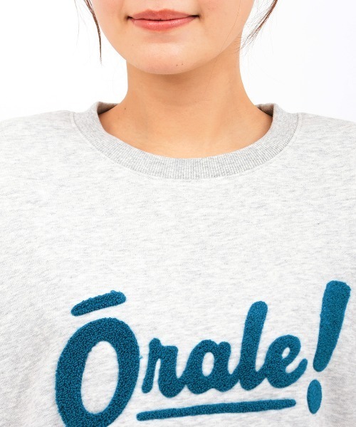 チチカカ（チチカカ）の「Orale! ラッフルスリーブロゴ刺繍プルオーバー（スウェット・レディース・チャコールグレー/ライトグレー/ネイビー・FREE）」の13枚目の写真