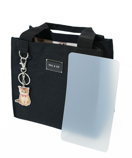 PAUL & JOE ACCESSOIRES（ポールアンドジョーアクセソワ）の「【PAUL & JOE ACCESSOIRES /ポール アンド ジョー アクセソワ 】 CASUAL・PLATE METAL チャーム付きランチトート（トートバッグ・レディース・ブラック・FREE）」の5枚目の写真