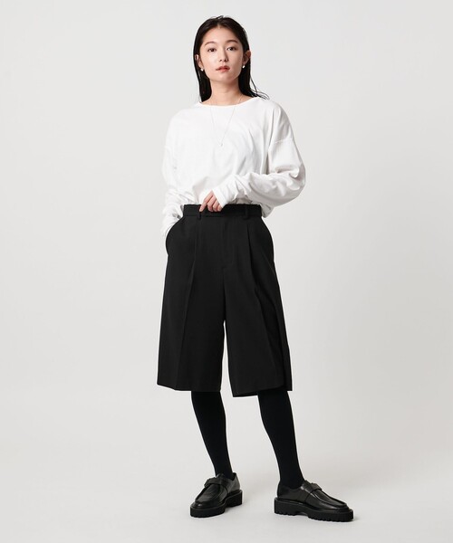 MARW UNITED ARROWS(マルゥ ユナイテッドアローズ)の「<MARW UNITED ARROWS>タック ショート パンツ(その他パンツ・レディース・ベージュ/ブラック・36/38)」の21枚目の写真