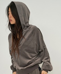 NOMINE | 【セットアップ】ベロアハーフジップ フーディー パーカー(パーカー)