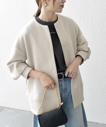 新品未使用　ノーカラー　ベルト付き　シングルジャケット　ヴィンテージ　チェック ブランド古着】レディースのノーカラージャケット古着通販