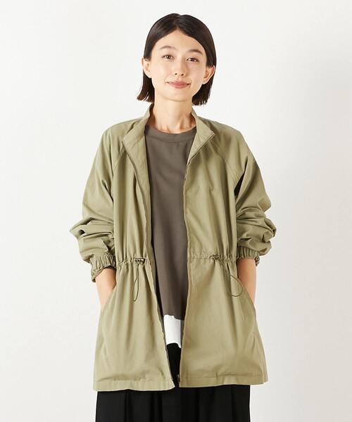 MELROSE claire（メルローズ クレール）の「【コットンピーチギャバスタンドZIPブルゾン】（ブルゾン・レディース・カーキ/ブラック/ベージュ・FREE）」の3枚目の写真