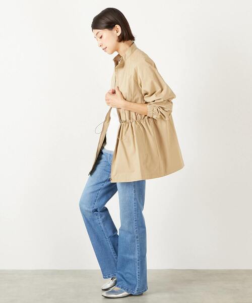 MELROSE claire（メルローズ クレール）の「【コットンピーチギャバスタンドZIPブルゾン】（ブルゾン・レディース・カーキ/ブラック/ベージュ・FREE）」の4枚目の写真