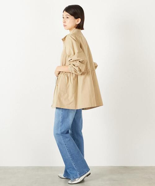 MELROSE claire（メルローズ クレール）の「【コットンピーチギャバスタンドZIPブルゾン】（ブルゾン・レディース・カーキ/ブラック/ベージュ・FREE）」の5枚目の写真