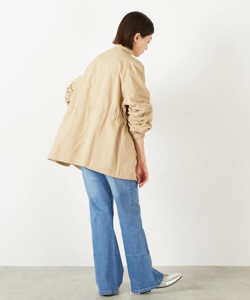 MELROSE claire（メルローズ クレール）の「【コットンピーチギャバスタンドZIPブルゾン】（ブルゾン・レディース・カーキ/ブラック/ベージュ・FREE）」の7枚目の写真