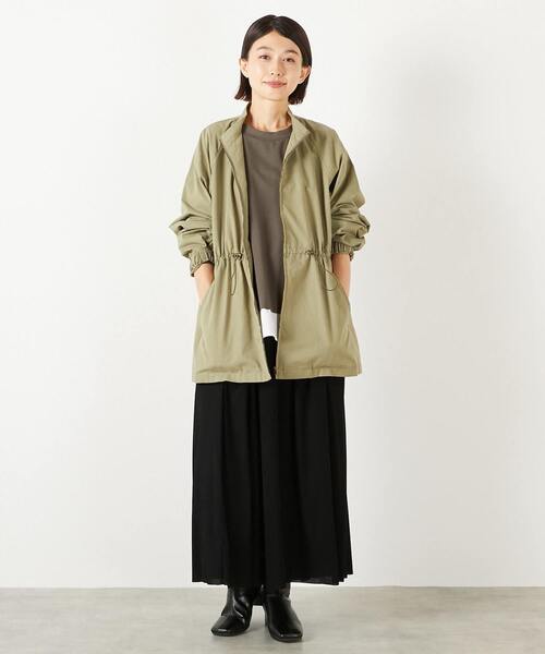 MELROSE claire（メルローズ クレール）の「【コットンピーチギャバスタンドZIPブルゾン】（ブルゾン・レディース・カーキ/ブラック/ベージュ・FREE）」の18枚目の写真