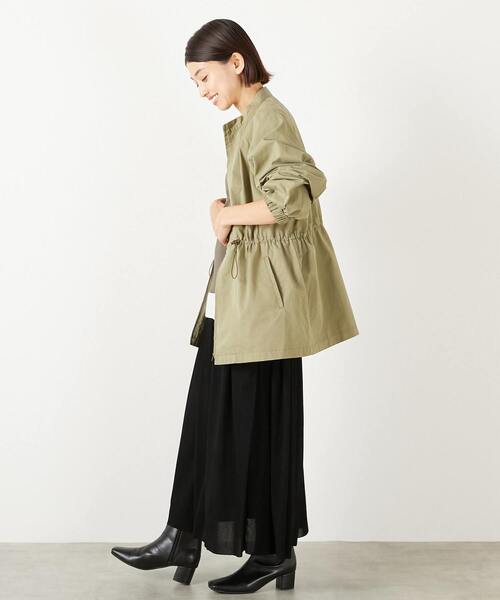 MELROSE claire（メルローズ クレール）の「【コットンピーチギャバスタンドZIPブルゾン】（ブルゾン・レディース・カーキ/ブラック/ベージュ・FREE）」の20枚目の写真