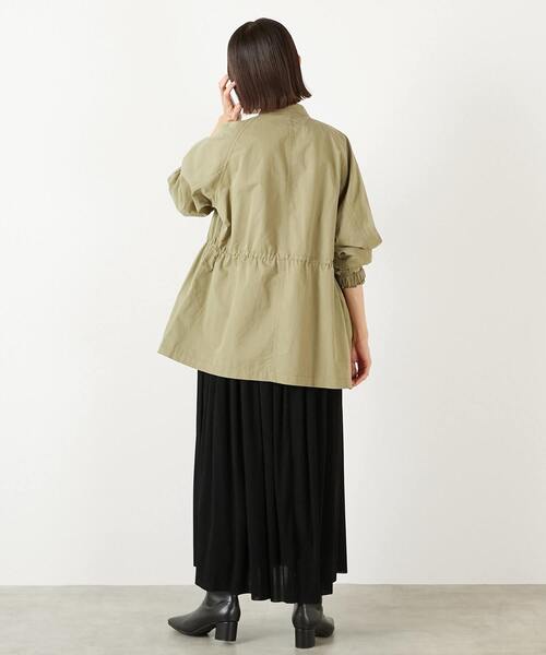 MELROSE claire（メルローズ クレール）の「【コットンピーチギャバスタンドZIPブルゾン】（ブルゾン・レディース・カーキ/ブラック/ベージュ・FREE）」の21枚目の写真