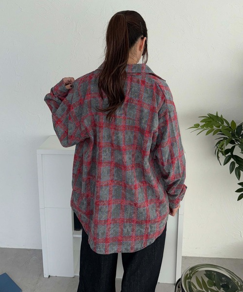 sedacle(セダクル)の「ラインストーンシャツ(シャツ/ブラウス・メンズ・グレー/ブルー/ブラック/ブラウン/ダークブラウン/グリーン/ベージュ・FREE)」の17枚目の写真