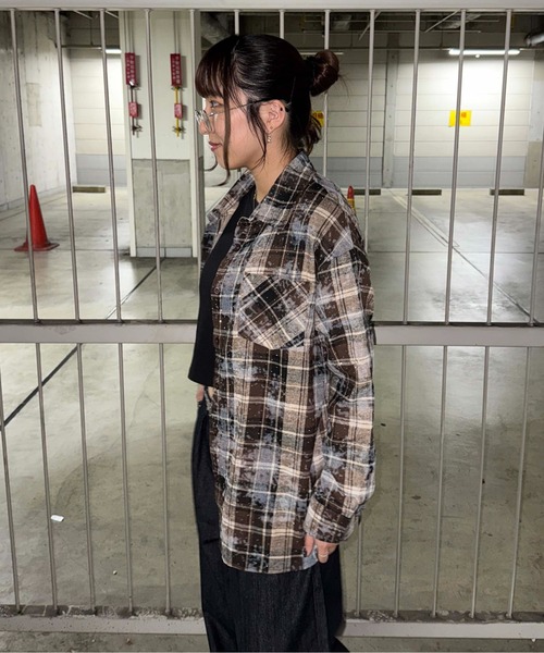 sedacle(セダクル)の「ラインストーンシャツ(シャツ/ブラウス・メンズ・グレー/ブルー/ブラック/ブラウン/ダークブラウン/グリーン/ベージュ・FREE)」の10枚目の写真